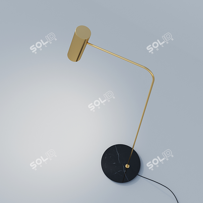 Elegant Heron Floor Lighting 3D model image 2