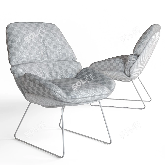 Cosmo Armchair Bay: Stylish Comfort for Your Home 3D model image 2