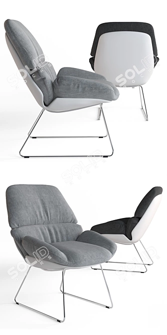 Cosmo Armchair Bay: Stylish Comfort for Your Home 3D model image 3