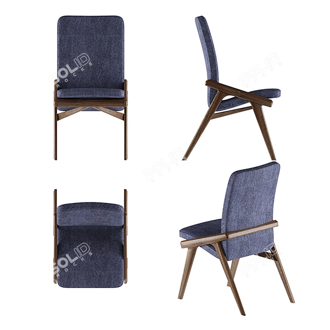 Elegant Dora Chair 3D model image 2