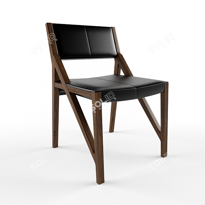 Elegant Fano Chair 3D model image 1