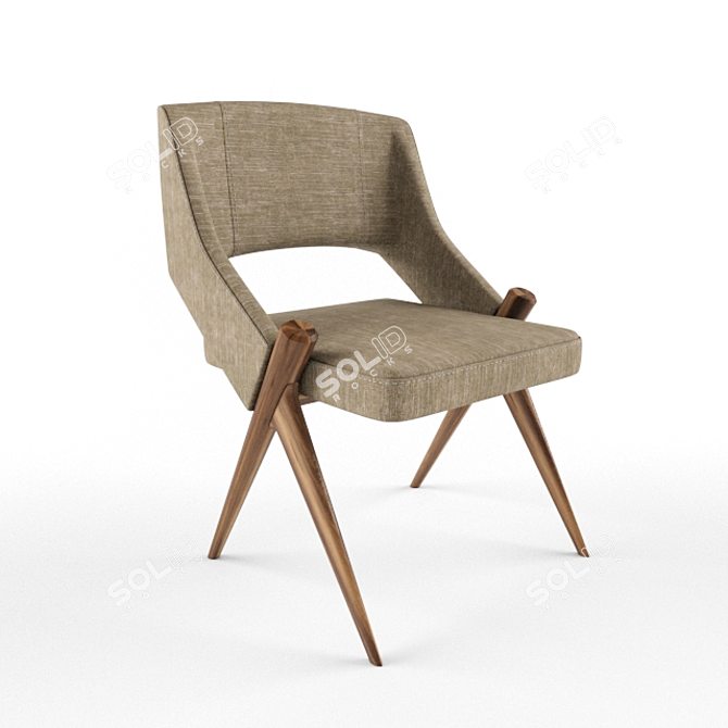 Elegant Lutra Chair - Sleek Design & Optimal Comfort 3D model image 1