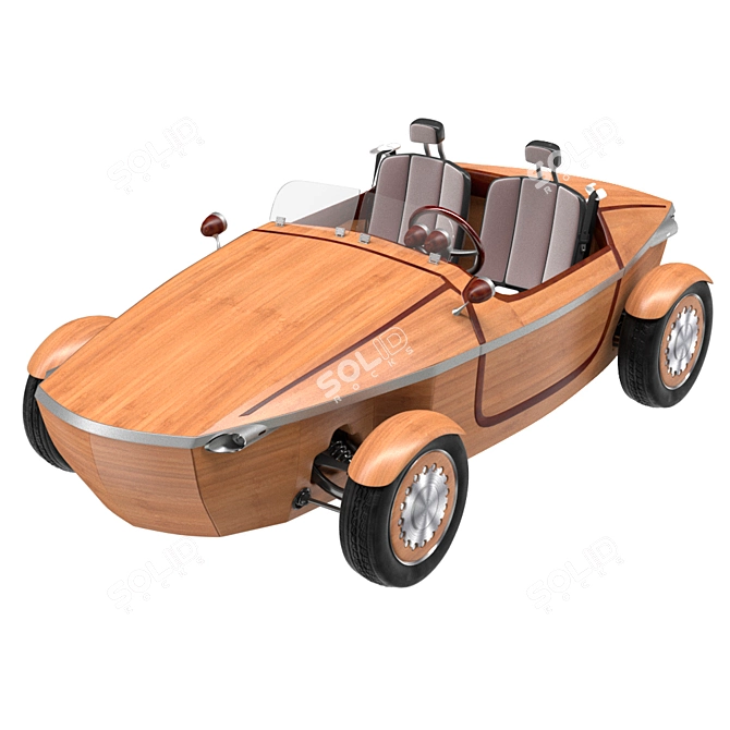 Toyota Setsuna: Wooden Concept Car 3D model image 1