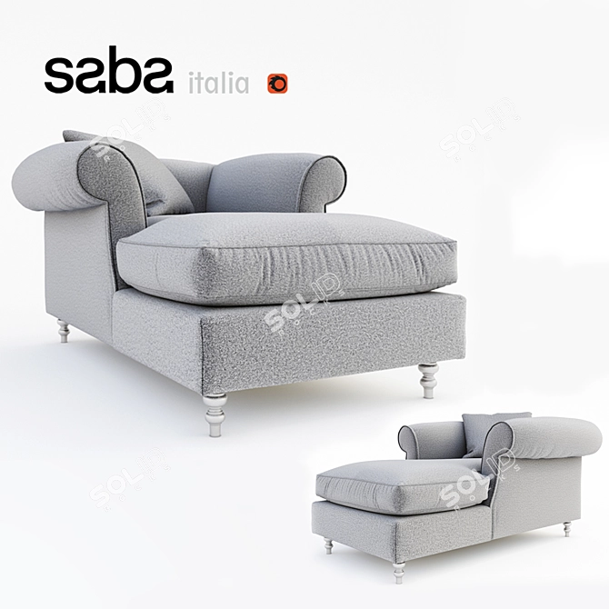 Luxurious SABA Opium Sofa 3D model image 1