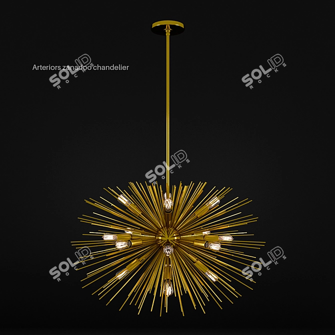 Stunning Arteriors Zanadoo Chandelier 3D model image 1