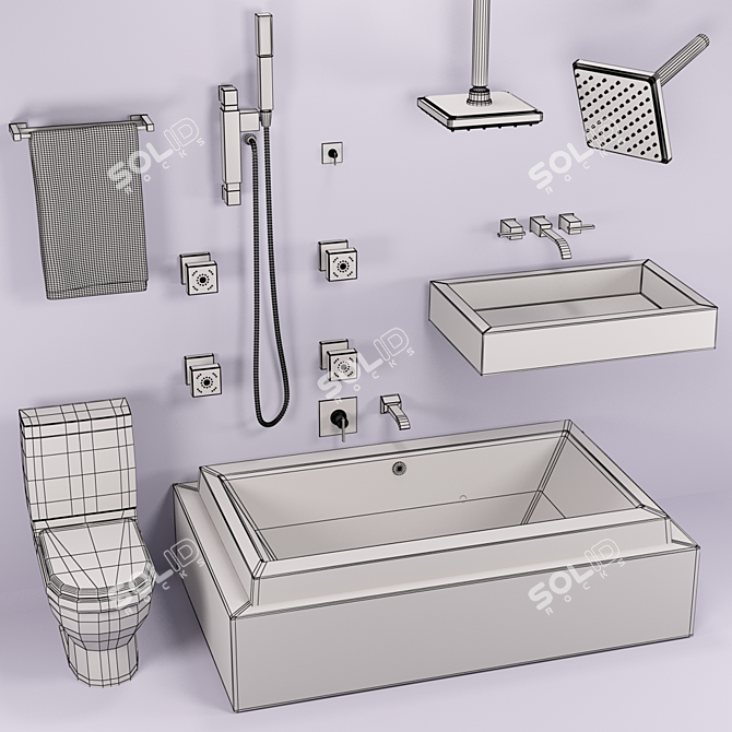 Danze Bathroom Set: Stylish and Functional Fixtures 3D model image 3