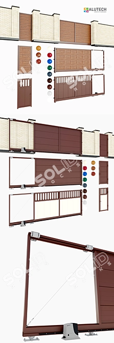 Alutech Comfort Gate + Nice Robus Automation 3D model image 3