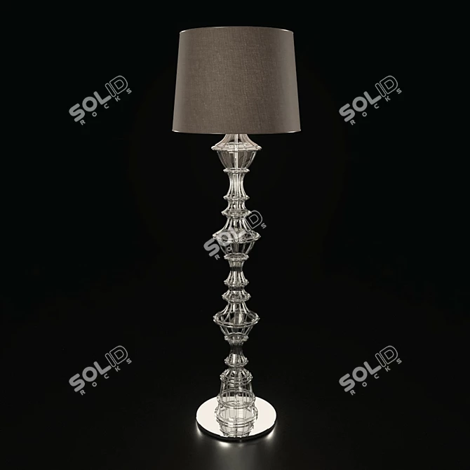 Elegant Barovier & Toso Samurai Floor Lamp 3D model image 1