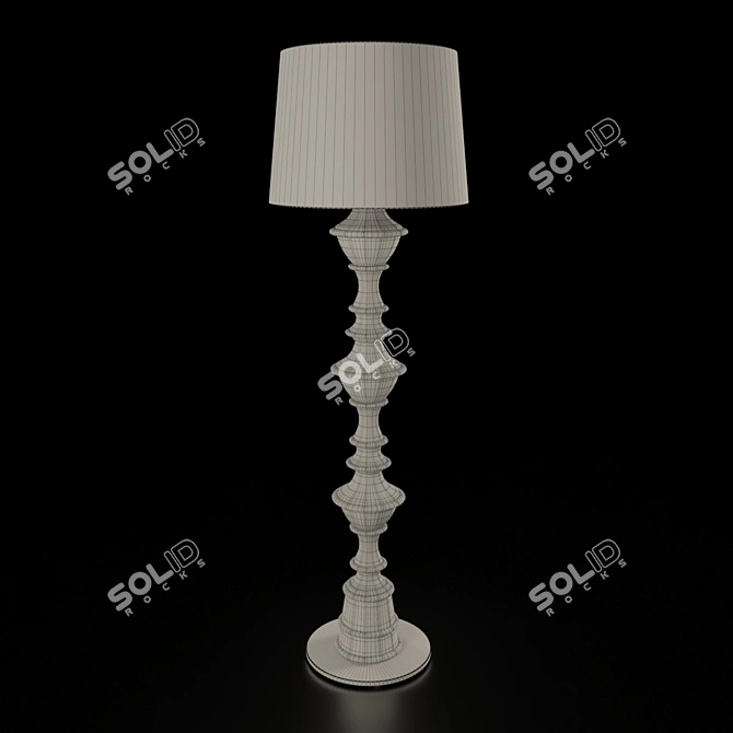 Elegant Barovier & Toso Samurai Floor Lamp 3D model image 3