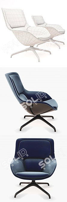 Modern and Versatile Herman Miller Striad 3D model image 2