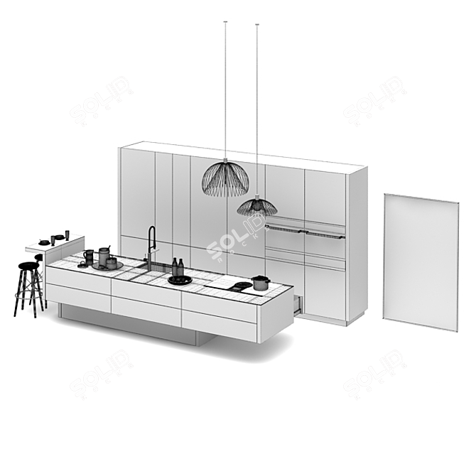 Zeyko Forum Kitchen Set 3D model image 3