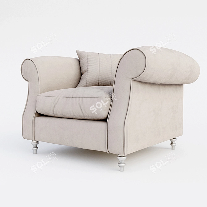 Opulent SABA Opium Armchair 3D model image 2