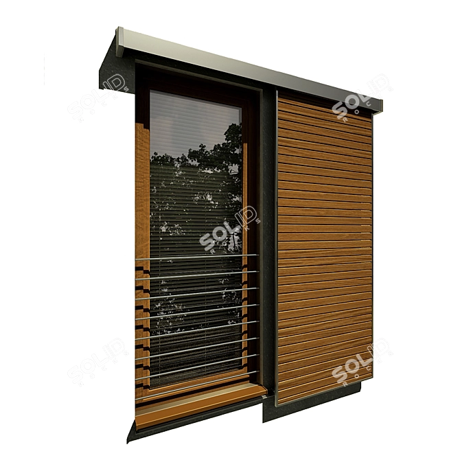 Classic Shutters Window 3D model image 1