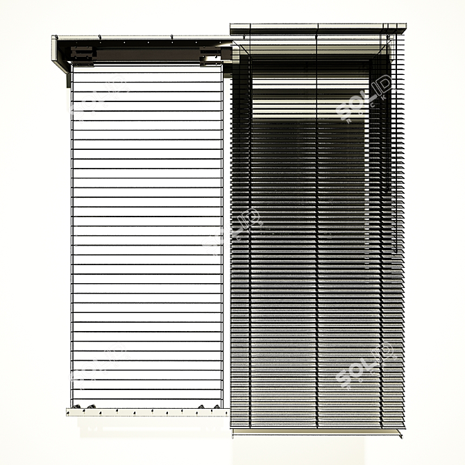 Classic Shutters Window 3D model image 3