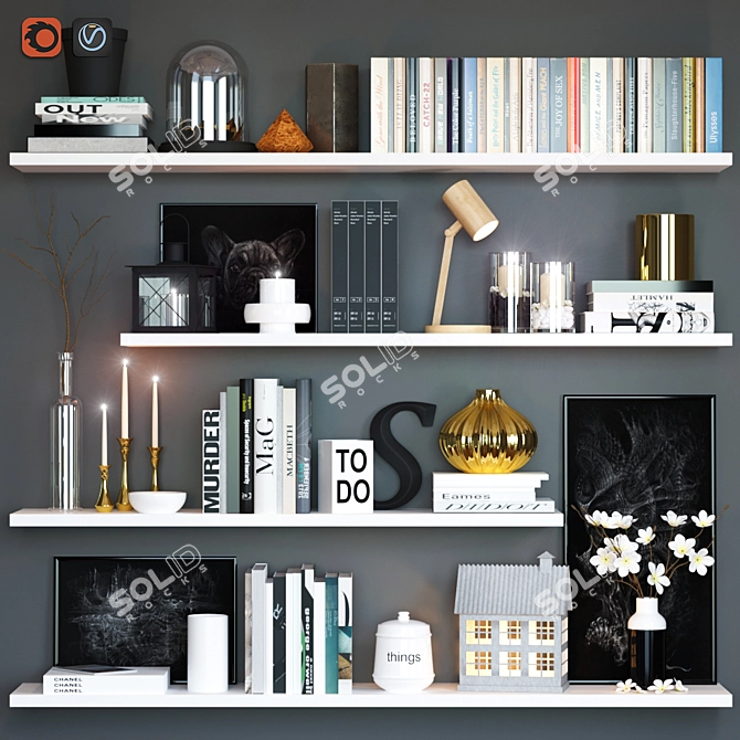 Elegant Decor Set 3D model image 1