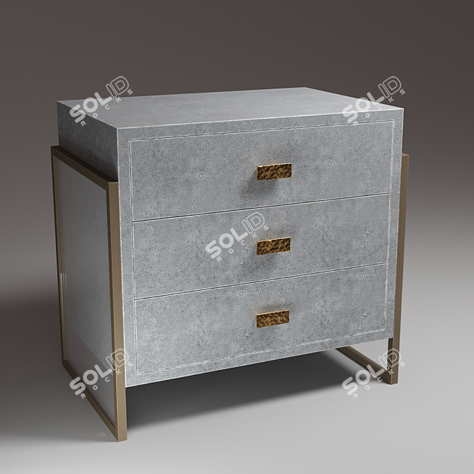 Sleek Brooklyn Bedside Table 3D model image 1