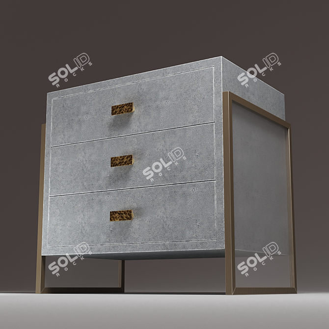 Sleek Brooklyn Bedside Table 3D model image 2