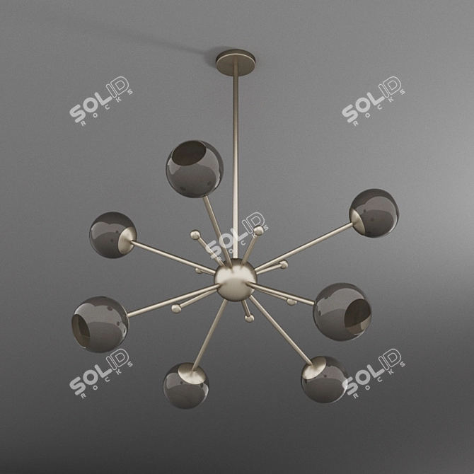 Orbit 2 Chandelier: Elegant and Contemporary 3D model image 1