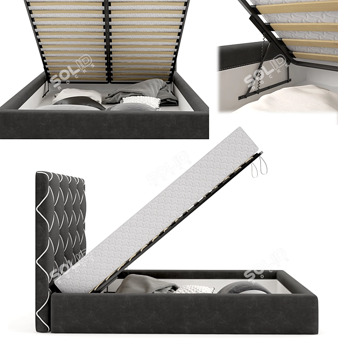  Luxe Rosanero Rosana Bed 3D model image 3