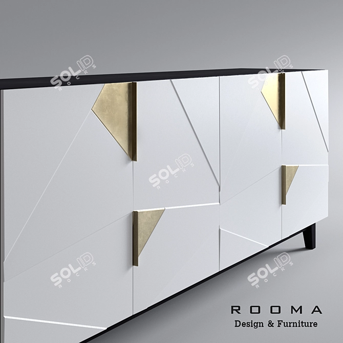 Modern Solo Komod Roma Design 3D model image 2