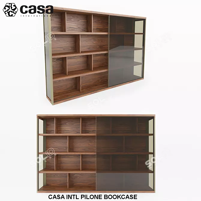 Modern Casa Intl Bookcase 3D model image 1