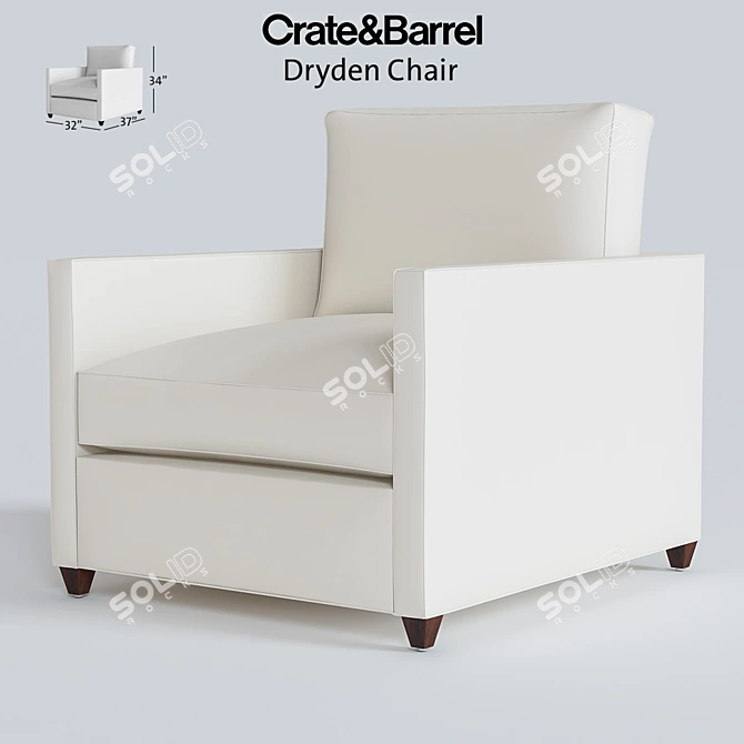 Modern Dryden Chair 3D model image 1
