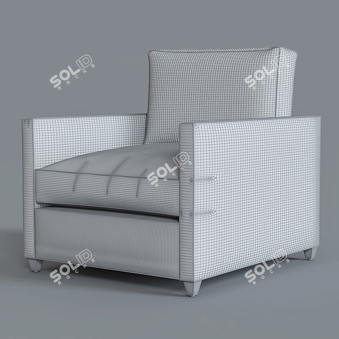 Modern Dryden Chair 3D model image 2