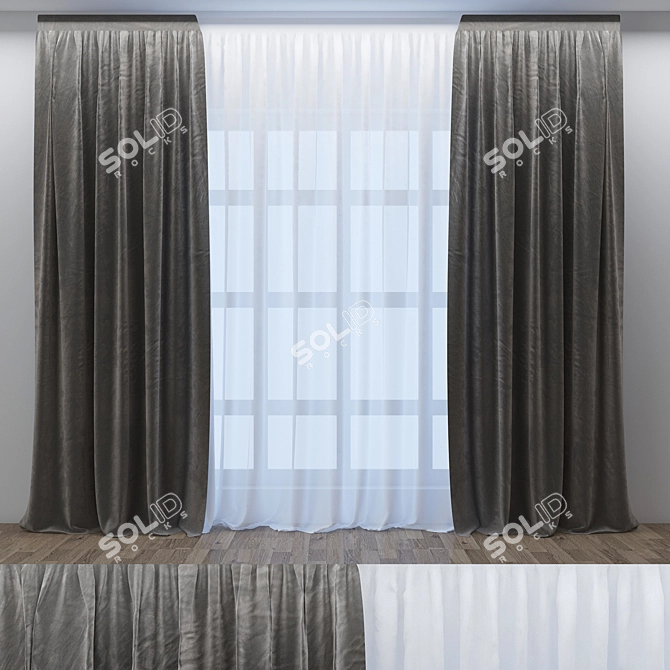 Elegant Curtain_06 - Stunning and Versatile Design 3D model image 1