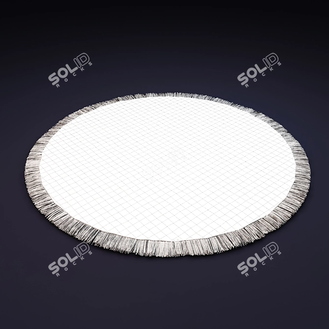 Stylish Circle Carpet 3D model image 3