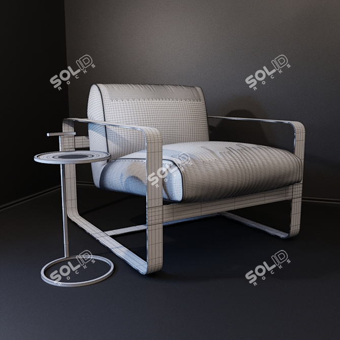 Minimalist Modern Chair by Restoration Hardware 3D model image 2