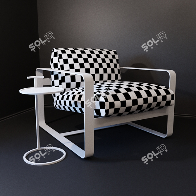 Minimalist Modern Chair by Restoration Hardware 3D model image 3