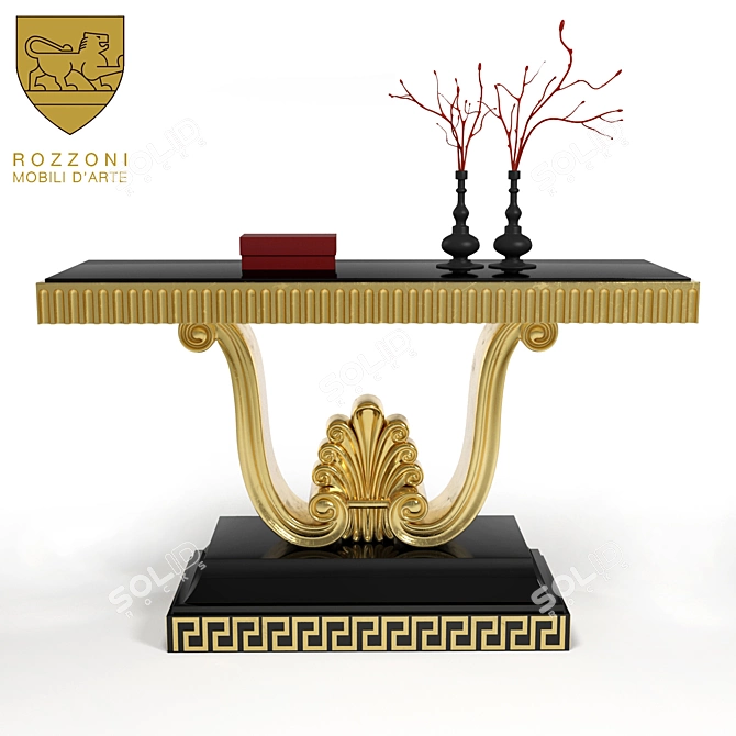 Modern Paris Collection Console 3D model image 1