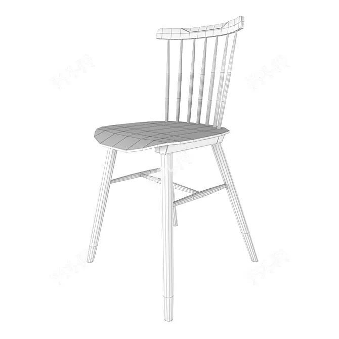 Classic Windsor Chair 3D model image 3