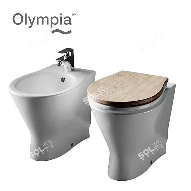 Elegant Formosa Ceramic Basin 3D model image 1