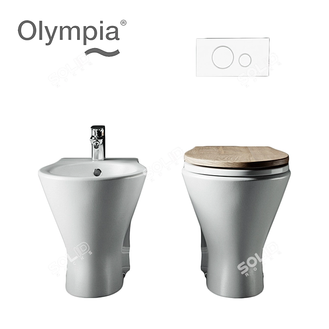 Elegant Formosa Ceramic Basin 3D model image 2