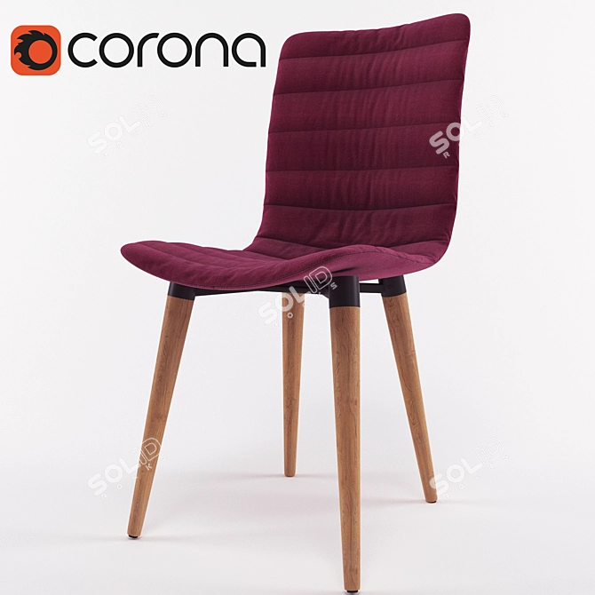 Zuo Modern Jericho Purple Chair 3D model image 2