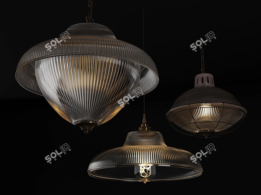 Vintage Crystal Lighting 3D model image 2