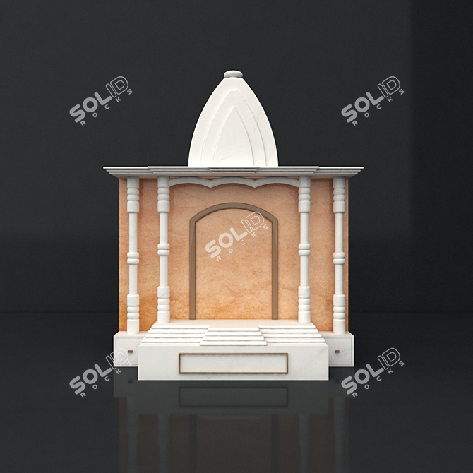 Sacred Indian Temple Miniature 3D model image 1