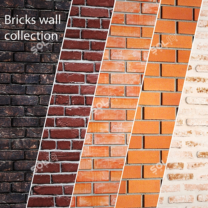 Brick Wall Panel Collection 3D model image 1