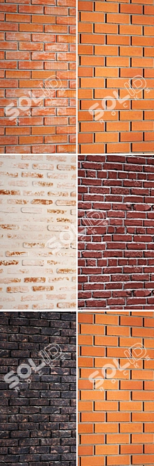 Brick Wall Panel Collection 3D model image 2