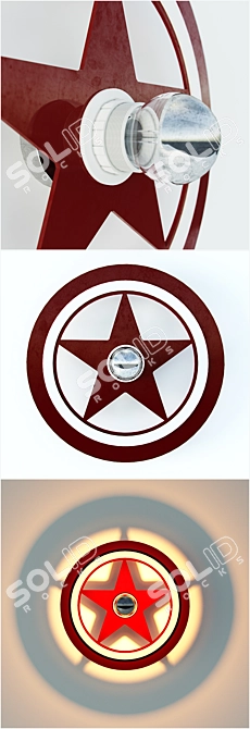 Versatile Ceiling/Wall Light, 300mm 3D model image 2