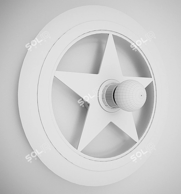 Versatile Ceiling/Wall Light, 300mm 3D model image 3