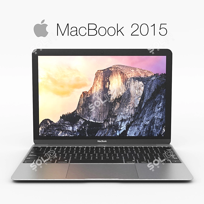 Apple MacBook 2015: Powerful 3D Rendering Tool 3D model image 1