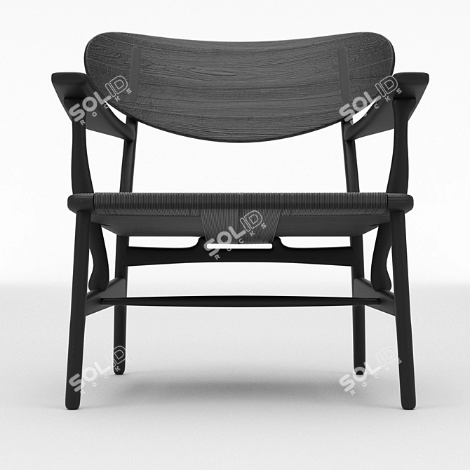 Title: Carl Hansen CH22 Chair: Legendary Danish Design 3D model image 2