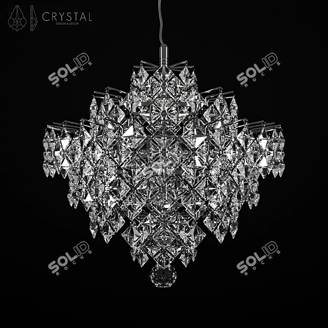 Small Diamond Pendant: Dazzling Elegance 3D model image 1