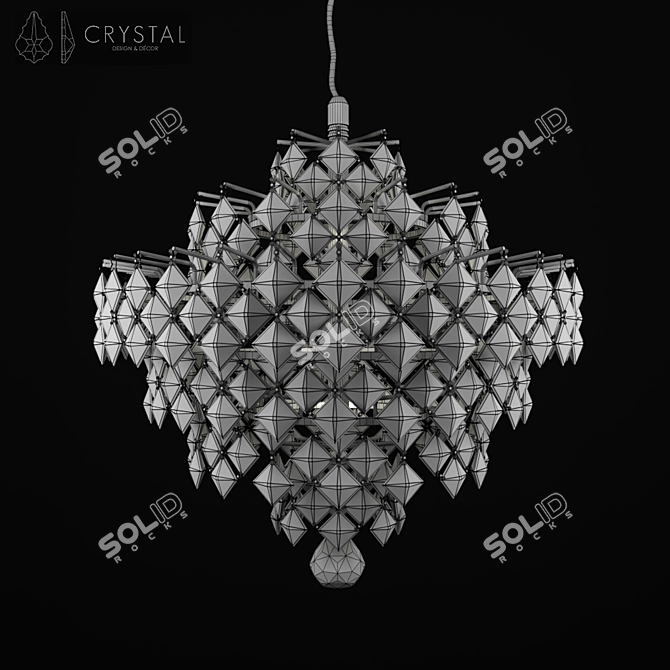 Small Diamond Pendant: Dazzling Elegance 3D model image 3