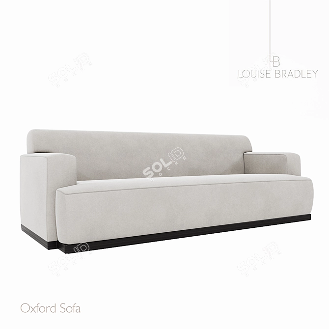 Elegant Oxford Sofa by Louise Bradley 3D model image 1