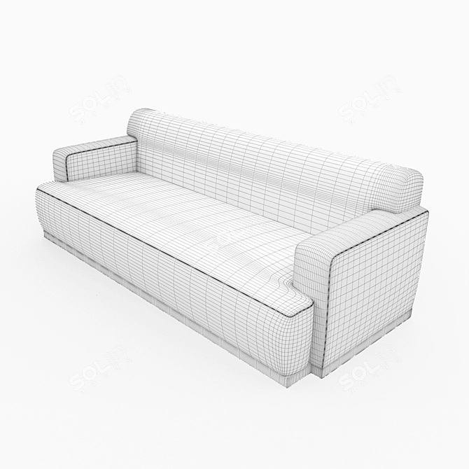 Elegant Oxford Sofa by Louise Bradley 3D model image 3