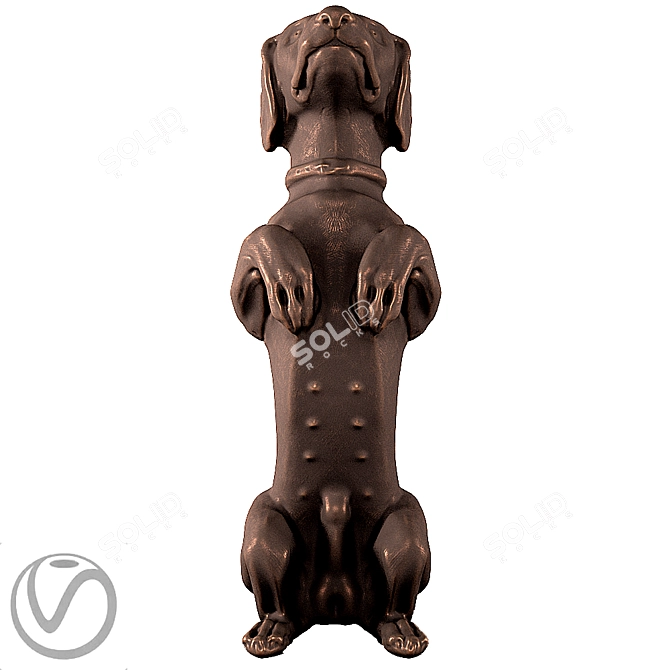 Adorable Dachshund: Perfect Pet Companion! 3D model image 3