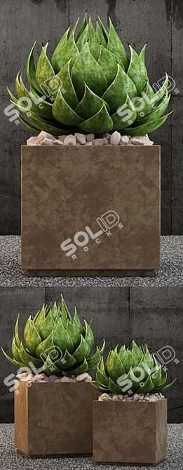 Elegant Restoration Hardware Planter 3D model image 2